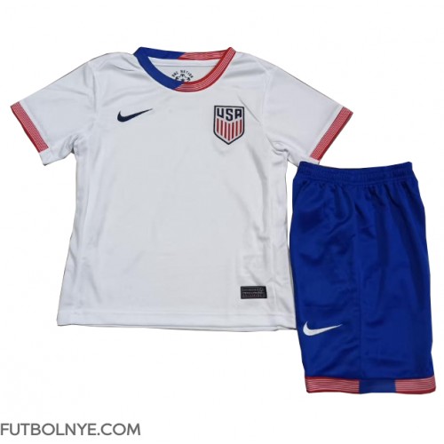 Camiseta Estados Unidos Primera Equipación para niños Copa America 2024 manga corta (+ pantalones cortos)